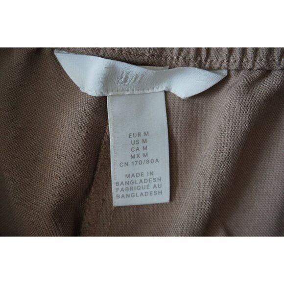 H&M Women’s Brown Elastic Trouser Pants – Size M - Picture 3 of 7